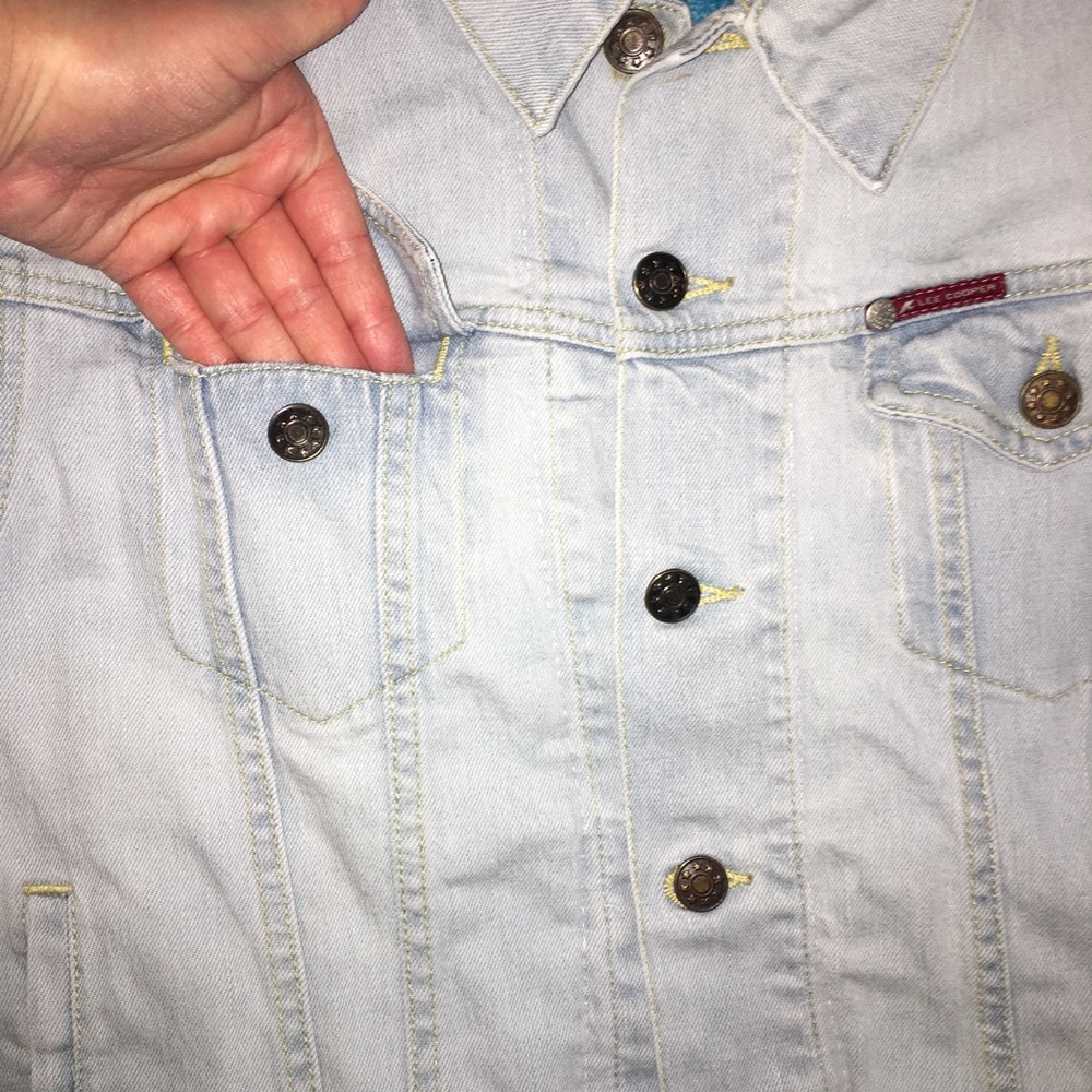 Y2K / 1990s Jean Jacket Vintage Denim Sherpa Lined Grit Iron Workwear 1929 Large - Picture 4 of 16